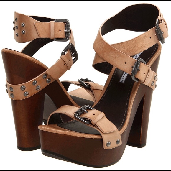 VERA WANG LAVENDER wooden platform leather heels - Picture 10 of 10